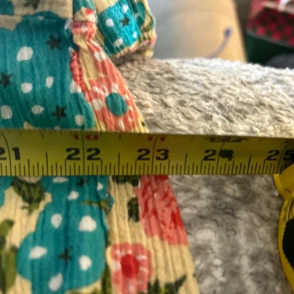 Myra Bag Floral Top off shoulder bell sleeve boho XL India boho - Picture 8 of 10